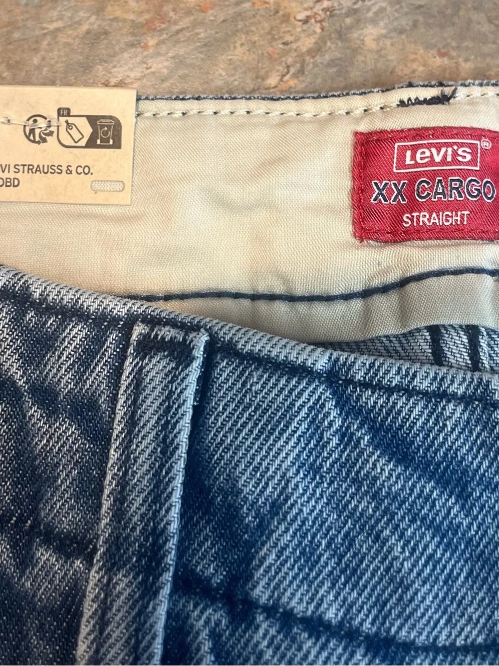 Levi's Blue XX Cargo Denim Pants with Utility Pockets 31x32